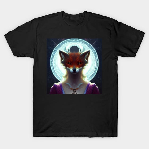 Celtic Fox God T-Shirt by Colin-Bentham